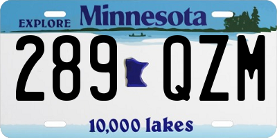 MN license plate 289QZM