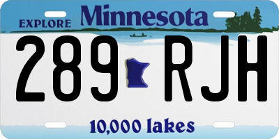 MN license plate 289RJH