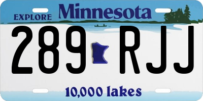 MN license plate 289RJJ