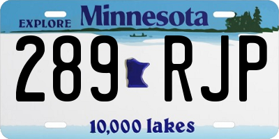 MN license plate 289RJP
