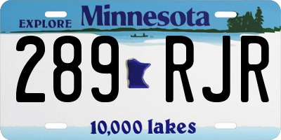 MN license plate 289RJR