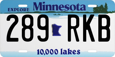 MN license plate 289RKB