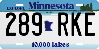 MN license plate 289RKE