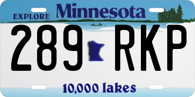 MN license plate 289RKP