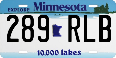 MN license plate 289RLB
