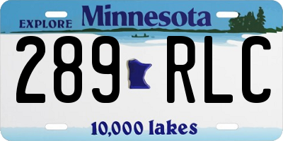MN license plate 289RLC