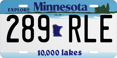 MN license plate 289RLE