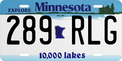 MN license plate 289RLG