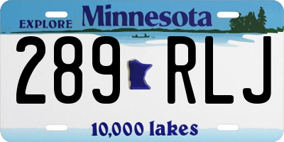 MN license plate 289RLJ