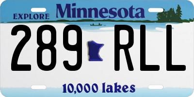 MN license plate 289RLL