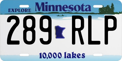 MN license plate 289RLP