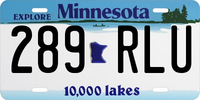 MN license plate 289RLU