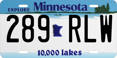 MN license plate 289RLW