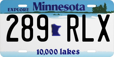 MN license plate 289RLX