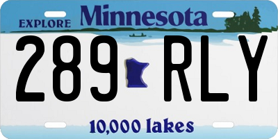 MN license plate 289RLY