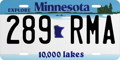 MN license plate 289RMA