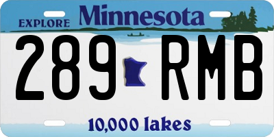 MN license plate 289RMB