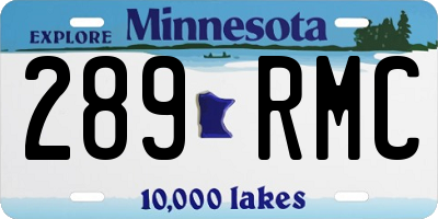 MN license plate 289RMC
