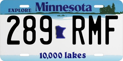 MN license plate 289RMF