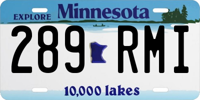 MN license plate 289RMI