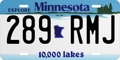 MN license plate 289RMJ