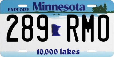 MN license plate 289RMO