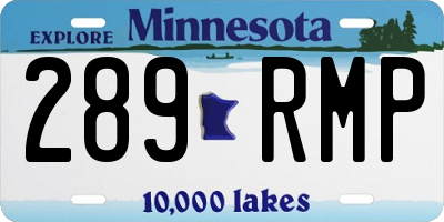 MN license plate 289RMP