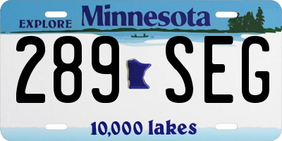 MN license plate 289SEG