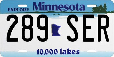 MN license plate 289SER