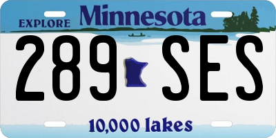 MN license plate 289SES