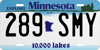 MN license plate 289SMY