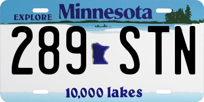 MN license plate 289STN