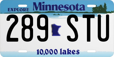 MN license plate 289STU
