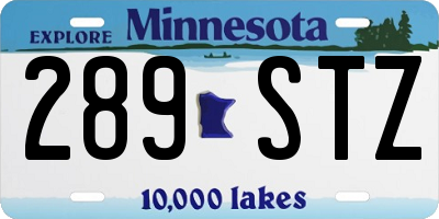 MN license plate 289STZ