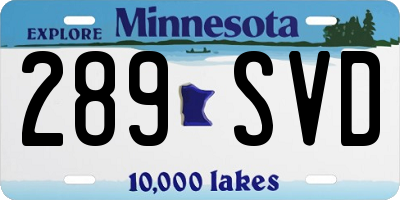 MN license plate 289SVD