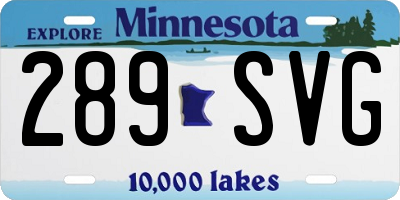 MN license plate 289SVG