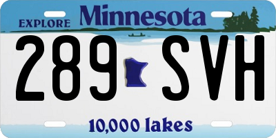 MN license plate 289SVH