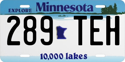 MN license plate 289TEH