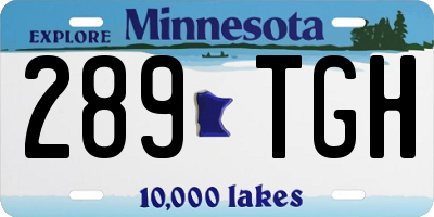 MN license plate 289TGH