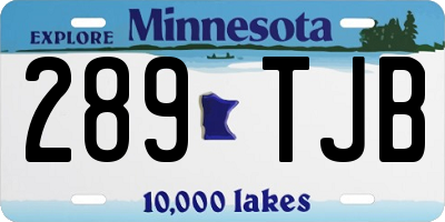 MN license plate 289TJB