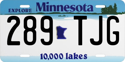 MN license plate 289TJG