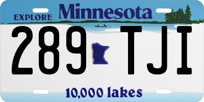 MN license plate 289TJI