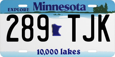 MN license plate 289TJK