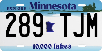 MN license plate 289TJM