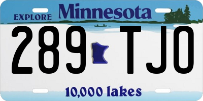 MN license plate 289TJO