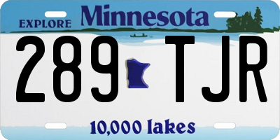 MN license plate 289TJR