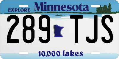 MN license plate 289TJS