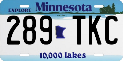 MN license plate 289TKC
