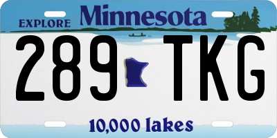 MN license plate 289TKG