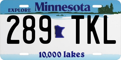 MN license plate 289TKL